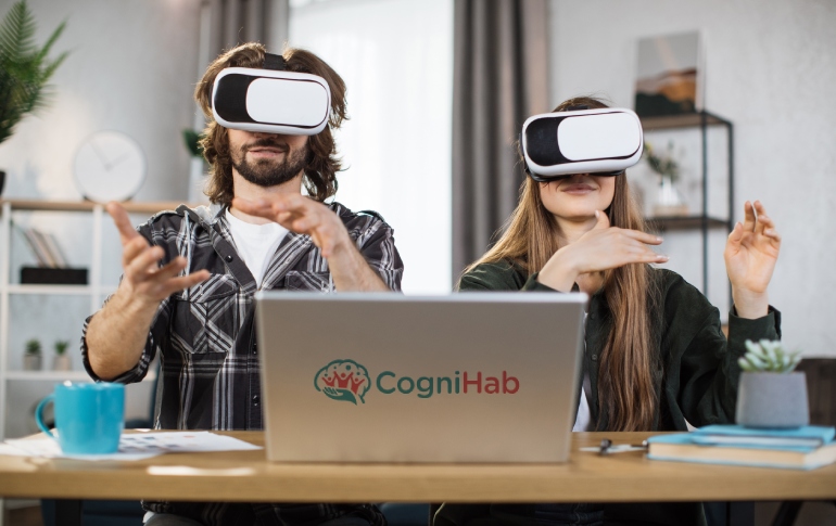 office-employee-wearing-vr-headset-is-using-vr-based-motivation-programs